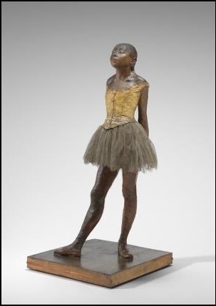 1878 Little Dancer Aged Fourteen 98x35x34cm pigmented beeswax, clay, metal armature, rope, paintbrushes, human hair, silk and linen ribbon, cotton faille bodice, cotton and silk tutu, linen slippers  Nation